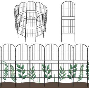 Decorative Garden Fence 10 Pack, 36in (H) x 10.8ft (L) Rustproof Metal Wire